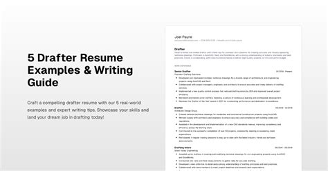 5 Drafter Resume Examples & Writing Guide.